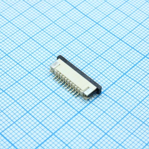 DS1020-07-10VB8A-R, FPC разъем для шлейфа на плату, поверхностный монтаж 10pin, шаг 1.00мм (контакты снизу)