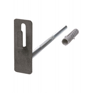 Держатель фасадный для прута 8-10 мм длина 100 мм с дюбелем, стальной крюк SQ2402-3150