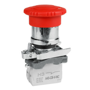 Кнопка ав ост возв пов OptiSignal D22 C4-ESTR-11 металл 1НО+1НЗ XB4BS8445 (10шт) 332179