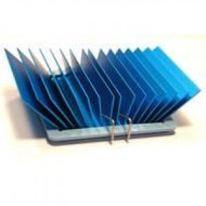 ATS-50450P-C1-R0, Радиаторы maxiFLOW Heatsink with maxiGRIP Attachment, Double-Sided Thermal Tape, Blue-Anodized, T412, 45x45x17.5mm