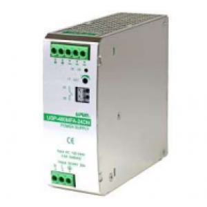 Источник питания USP-480MFA-48DN, Источник питания, однофазный, 48 V DC/10 A, 480W, диапазон входных напряжений: 85 - 264 V AC; габариты (мм): 131,5x48x125, металлический корпус, монтаж: на DIN рейку