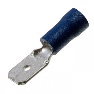 Разъем кабельный плоский изолированный -папа РПИ-П 2.5-(6.3) серия ПРОФИ, Разъем кабельный плоский изолированный «папа» с ПВХ манжетой