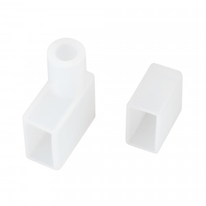 Заглушка MOONLIGHT-CAP-06x12mm-BOTTOM-S-SET 041060, Комплект силиконовых заглушек для гибкого неона MOONLIGHT, сечение 12х6 мм. В комплекте заглушка с выводом под кабель питания (вверх/вниз относительно линии сечения ленты) и глухая заглушка. Использовать с герметиком.