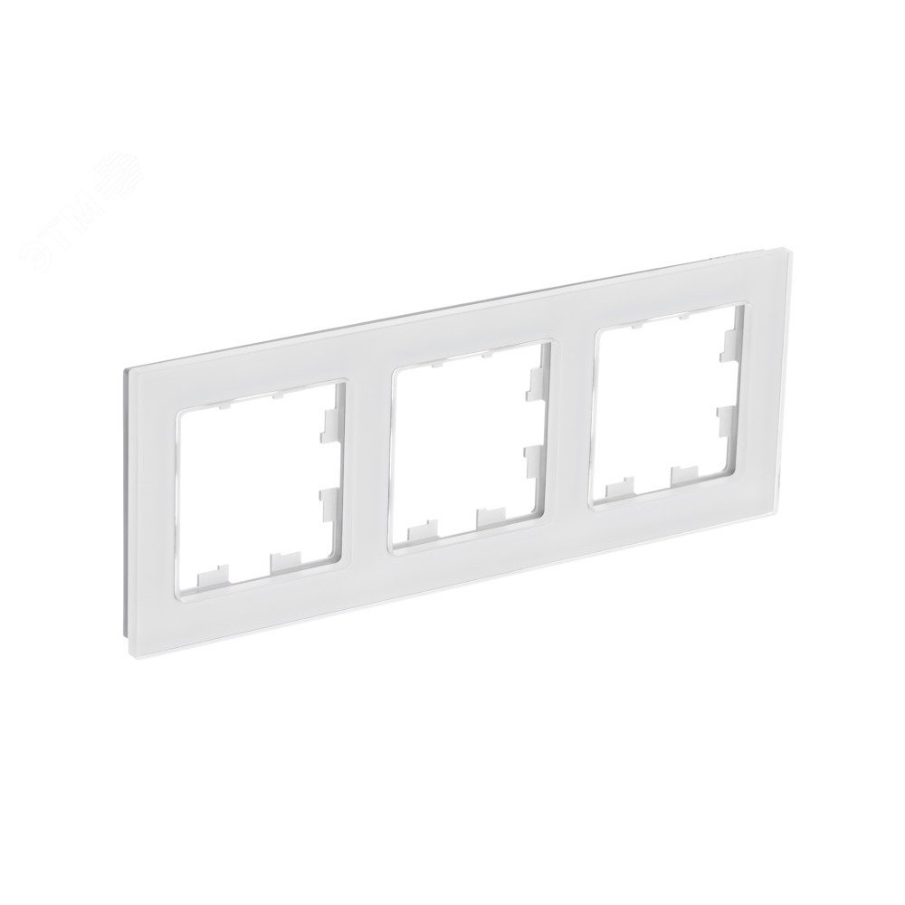 Изображение товара Рамка 3-постовая из закаленного стекла белая AtlasDesign Nature Systeme Electric