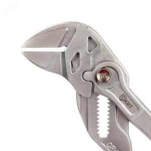 Клещи переставные - гаечный ключ 180 мм серия Профи, с кнопочной самофиксацией, монтаж и демонтаж гаек, винтов с шестигранной головкой