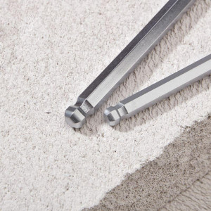 Набор ключей имбусовых Tamper-Torx KRANZ 9 шт., ТТ10-ТТ50, закаленные, удлиненные, никель KR-12-5221