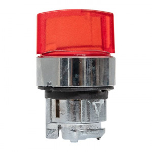 Исполнительный механизм переключателя ХB4 красный на 2 положения с фиксацией, с подсветкой с короткой ручкой IP65 EKF XB4BD2FL-R-65