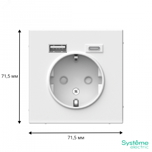ARTGALLERY розетка 16А с 2 USB A+C, 5В/2,4А/3,0А, 2х5В/1,5А, механизм, лотос GAL001332