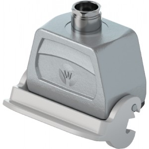 Крышка разъема 71.372.1035.0, Крышка разъема на кабель, типоразмер 10B, с уплотнителем, 1 кабельный ввод M20x1,5, IP54, с верхним расположением, с одной защелкой, материал корпуса: алюминиевый сплав