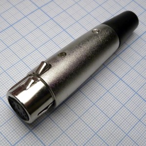 CANNON 49 7F, Аудио разъём XLR - розетка кабельная, 7 контактов, цвет - серебристый