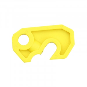 gwrD05-1, Блокиратор автоматических выключателей, нейлон, ширина переключателя – до 7.9 мм, 45х25х10 мм, цвет – желтый, 1 шт/упак