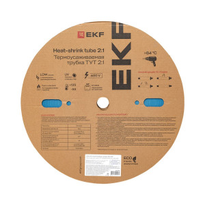 Термоусаживаемая трубка ТУТ нг 16/8 синяя рулон PROxima tut-16-g