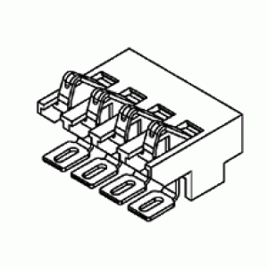 474100001, Разъем прижимной однорядный на плату