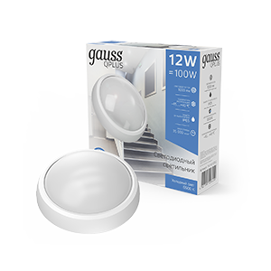 Светильник светодиодный ECO 12Вт 6500К IP54 1000лм d175х76мм ДБП круг настенно-потолочный 141411312