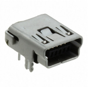 1734510-1, Разъем USB, Тип B, USB 2.0, розетка, 4 контакта, SMD