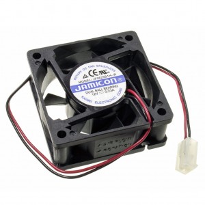 JF0625B1H-C-R, Вентилятор 12В 60х60x25мм, B 4500 об/мин, 36.23м3/час, 34.1дБ, подшипник качения, тип вывода - провод с разъемом