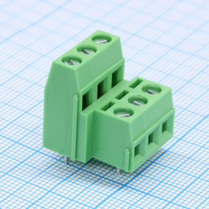 GT127A-5.08-06P-14-00, Винтовой клеммный блок c рельефной обоймой, 6 контактов. Серия GT127A-5.08