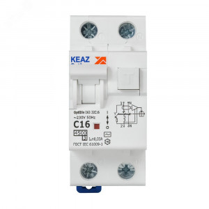 Выключатель автоматический дифференциального тока 2п с защитой от сверхтоков OptiDin D63-22C16-AC-У3 C16 30мА 4.5кА 328098