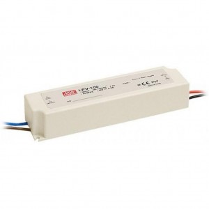 LPV-100-24, AC-DC, 100.8Вт, IP67, вход 90…264В AC, 47…63Гц /120…370В DC выход 24В/4.2A, изоляция 3000В AC, в кожухе 190х52х37мм, -25…+70°С