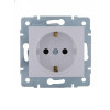 Розетка 1-м СП Karina с заземл. защ. шторки термопласт механизм бел. 707-0288-124B