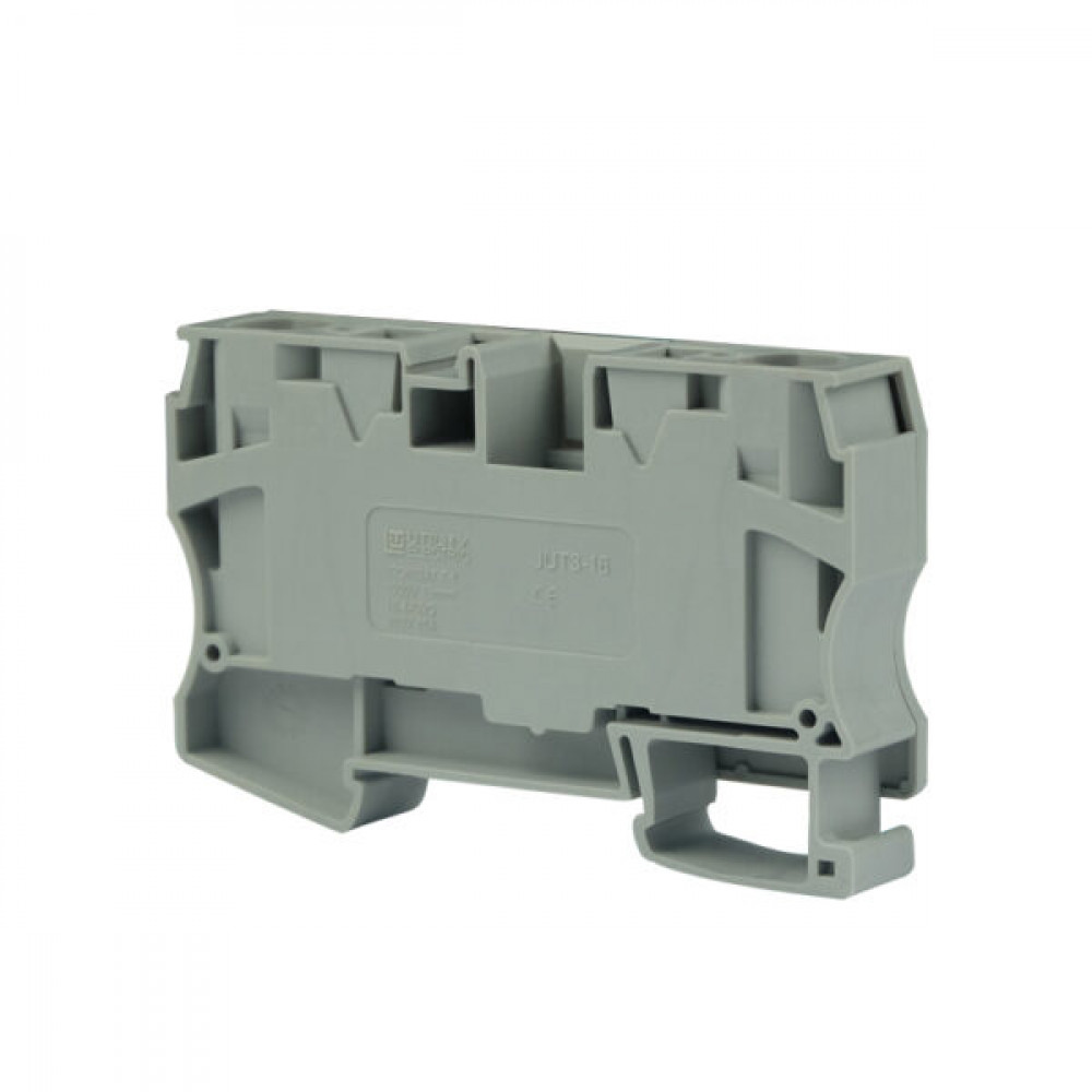 Изображение товара Проходная клемма JUT3-16-GY для электропроводки, пружинный тип 16 мм2
