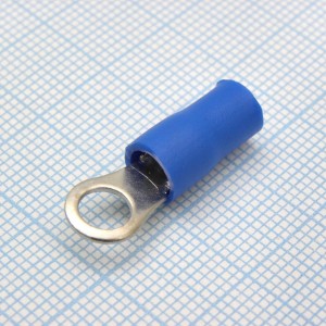 RV3.5-5S  Blue, наконечник кабельный кольцевой с изоляцией d=5.3мм, сеч. пров.2.5-4.0мм2