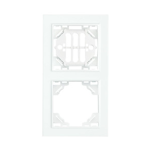 Минск Рамка 2-местная вертикальная белая Basic ERM-G-312-10