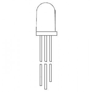 VAOB-5GACT2-SC, Стандартные светодиоды - Сквозного монтажа Red/Yel Diffused 640/590nm 80/70mcd