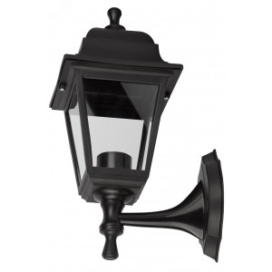 НБУ 04-60-001 черный Светильник садово-парковый Леда настенный четырехгранный черный Е27 (8/96) Б0048111