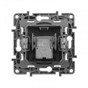 ETIKA Розетка телевизионная TV оконечная алюминий 672465