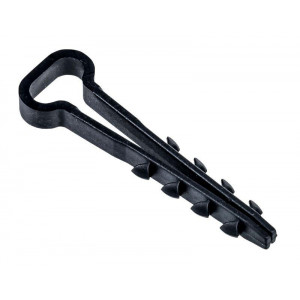 Дюбель-хомут 5х10мм для плоского кабеля нейлон черн. (уп.25шт) UDH14-05-10-025-K02