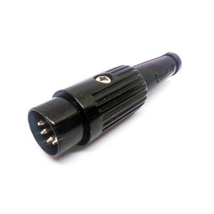 611-0500, DIN Connectors PLUG BLACK 5 PIN
