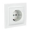Розетка 1-м СП Минск 16А IP20 с заземл. защ. шторки бел. Basic ERR16-028-100