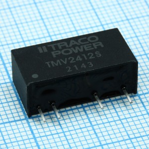 TMV 2412S, Преобразователь DC-DC на печатную плату вход 24В выход 12В 0.08A 1Вт 4-Pin SIP