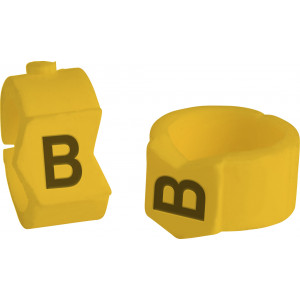 brd333511, SCNG-36-B клипсы жёлтые, 50шт/упак, для провода 8,6-11,1мм диаметра, легенда B