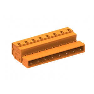 Вилочный разъем на кабель 478405, Вилочный разъем, прямой, на кабель, шаг: 7.62 мм, 5 полюсов, фиксация провода пружинная, исполнение: стандартное, 500V, 16A, цвет: оранжевый