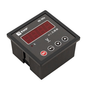 Вольтметр VD-721s цифровой на панель 72x72 (квадратный вырез) однофазный в коротком корпусе EKF PROxima VD-721s