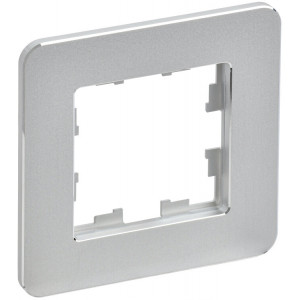 BRITE Рамка 1-мест. РУ-1-1-Бр металл алюм. RE BR-M12-M-01-K47