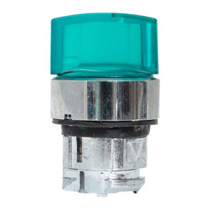 Исполнительный механизм переключателя ХB4 зеленый на 2 положения с фиксацией, с подсветкой с короткой ручкой IP65 EKF XB4BD2FL-G-65