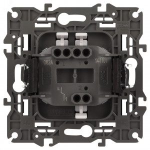 14-1101-05 Выключатель, 10АХ-250В, IP20, Elegance, антрацит (10/100/3000) Б0034212