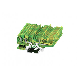 Заземляющая клемма 2150-1407, Заземляющая клемма, для подключения разъема, не изолированная тип фиксации провода: пружинный, номинальное сечение: 1,5 мм кв., 13,5A, 500V, ширина: 3,5 мм, цвет: желто-зеленый, тип монтажа: DIN35