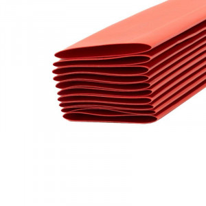 Трубка термоусадочная ТУТ нг 40,0/20,0 красная, термоусаживаемая трубка в метровой нарезке, не поддерживает горение