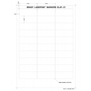 brd29860, ELAT-21-773 этикетки (лист А4), материал В-773B, серебристый матовый полиэстер, размер 63,00 х 25,00 мм, 34 листа, 1020 шт/упак.
