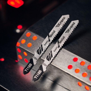 Пилка для электролобзика по металлу T118B 76 мм 12 зубьев на дюйм 3-6 мм (2 шт./уп.) KR-92-0313