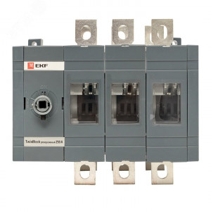 Рубильник 3п 250А реверсивный без рукоятки управления TwinBlock tb-s-250-3p-rev