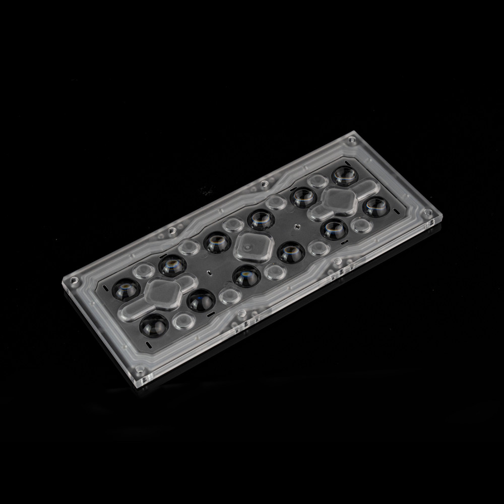 Изображение товара Групповая прямоугольная линза ALHB173D12LED90GR из PMMA для 12 светодиодов, 90°