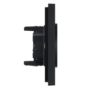 Розетка 2-м СП FORTE&PIANO FP126 10А без заземл. без защ. шторок безвинт. крепл. черн. IEK FP-R20-10-1-K02