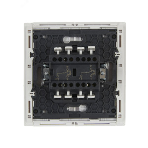 FORTE&PIANO Выключатель 2-клавишный проходной с индикацией 10А FP208 белый IEK FP-V22-1-10-1-K01