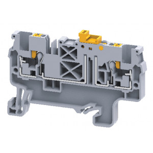 Клемма с размыкателем CPK2.5, Клемма с ножевым размыкателем, тип фиксации провода: Push-in, номинальное сечение: 2,5 мм кв., 20A, 1000V, ширина: 5 мм, цвет: серый, тип монтажа: DIN35