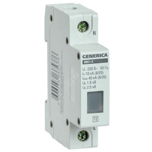 Ограничитель перенапряжения ОПС1-C 1Р 10/40кА 230В MOP20-1-C-G